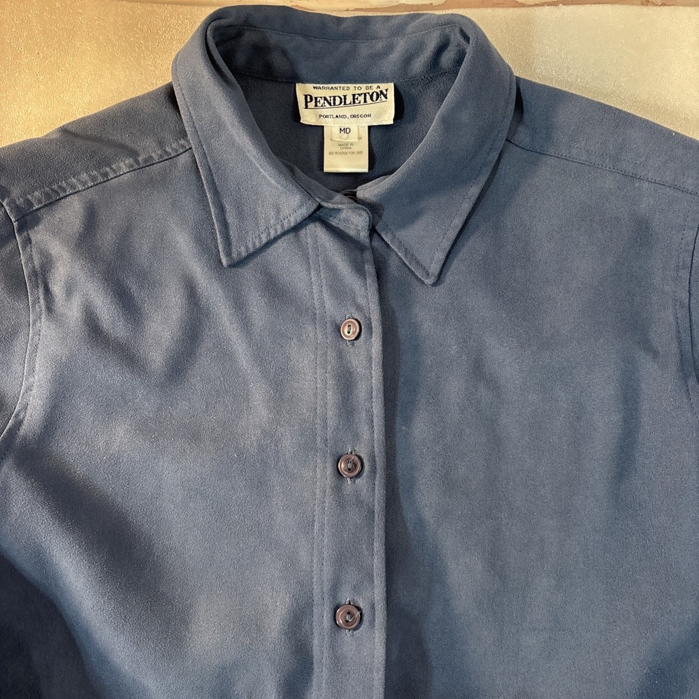 Pendleton Button Up Shirt Made USA Soft Blue Women's M